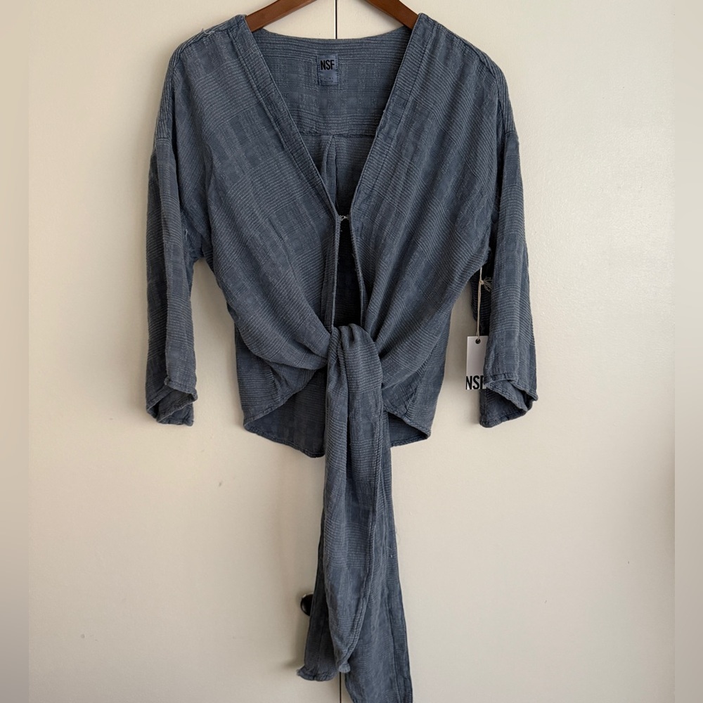 NSF Short Sleeve Front tie Shirt